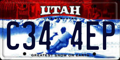 UT license plate C344EP