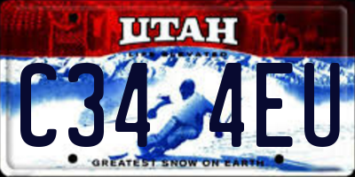 UT license plate C344EU