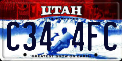 UT license plate C344FC