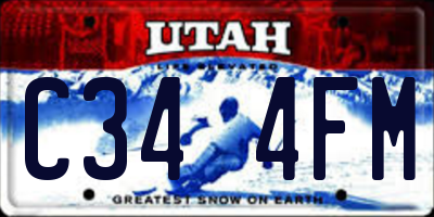 UT license plate C344FM