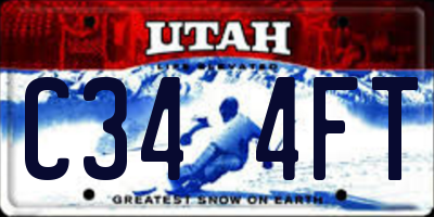 UT license plate C344FT