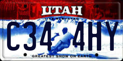 UT license plate C344HY