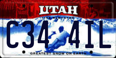 UT license plate C344IL