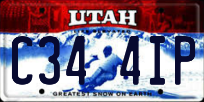 UT license plate C344IP