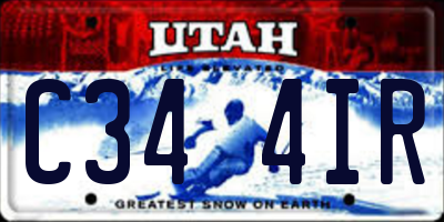UT license plate C344IR
