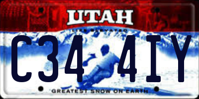 UT license plate C344IY