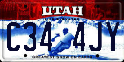 UT license plate C344JY