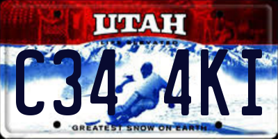 UT license plate C344KI
