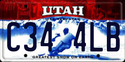 UT license plate C344LB