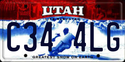 UT license plate C344LG