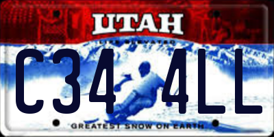 UT license plate C344LL