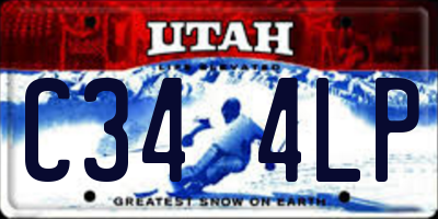 UT license plate C344LP