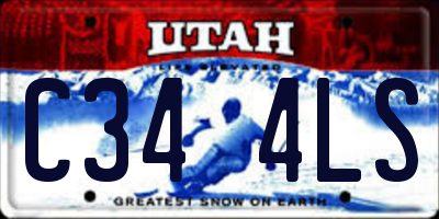 UT license plate C344LS