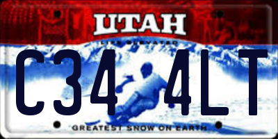 UT license plate C344LT