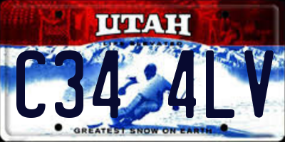 UT license plate C344LV