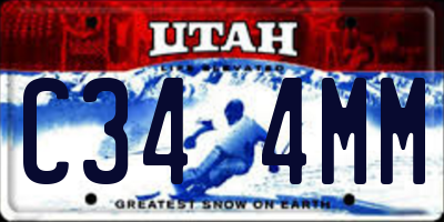 UT license plate C344MM