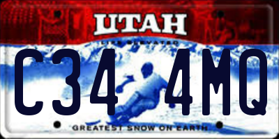 UT license plate C344MQ