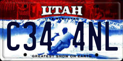 UT license plate C344NL