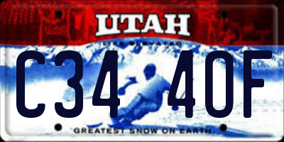 UT license plate C344OF