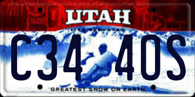 UT license plate C344OS