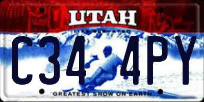 UT license plate C344PY