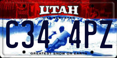 UT license plate C344PZ