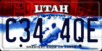 UT license plate C344QE