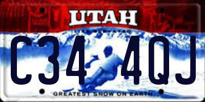 UT license plate C344QJ