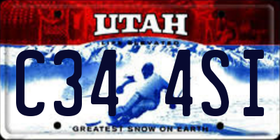 UT license plate C344SI