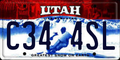 UT license plate C344SL