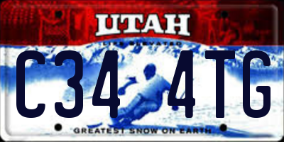 UT license plate C344TG