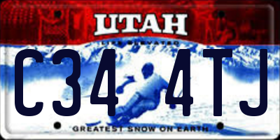 UT license plate C344TJ