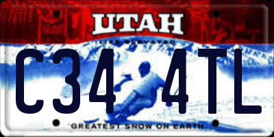 UT license plate C344TL