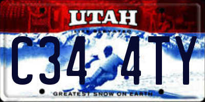 UT license plate C344TY