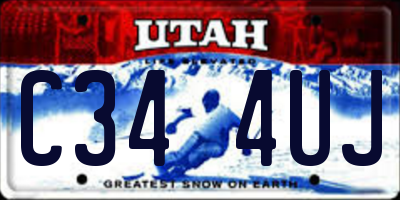 UT license plate C344UJ