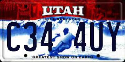 UT license plate C344UY