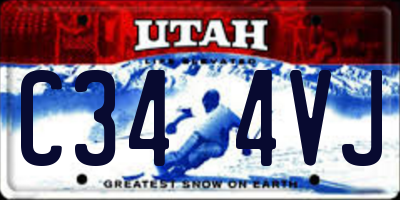UT license plate C344VJ