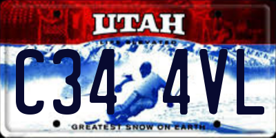 UT license plate C344VL