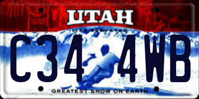 UT license plate C344WB