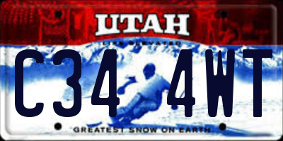 UT license plate C344WT