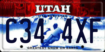 UT license plate C344XF