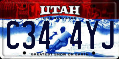 UT license plate C344YJ