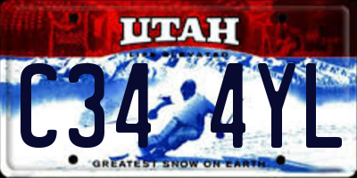 UT license plate C344YL