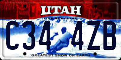 UT license plate C344ZB