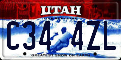 UT license plate C344ZL