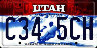 UT license plate C345CH