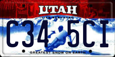 UT license plate C345CI