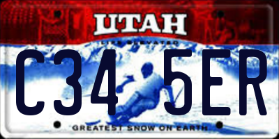 UT license plate C345ER