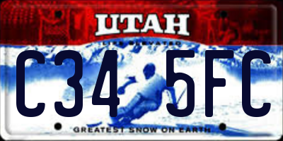 UT license plate C345FC
