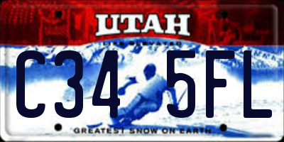 UT license plate C345FL